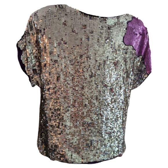 Vintage Metamorphosis sparkly‎ sequin top silk - Picture 6 of 9